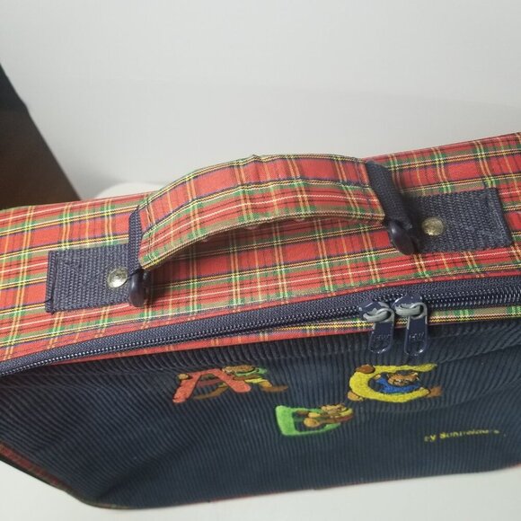 Schneiders Vtg Children's ABC/Bears Plaid Suitcase - Picture 6 of 13